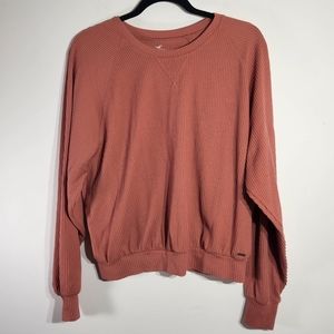 Hollister Peach Long Sleeve Boyfriend Tshirt